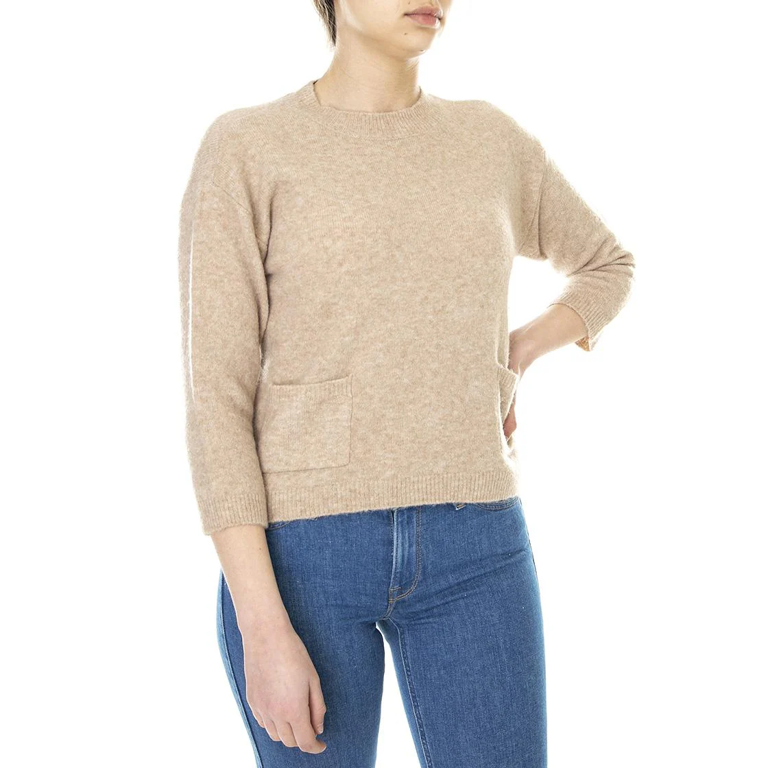 Womens 021SD53015 Champagne Crewneck Sweater