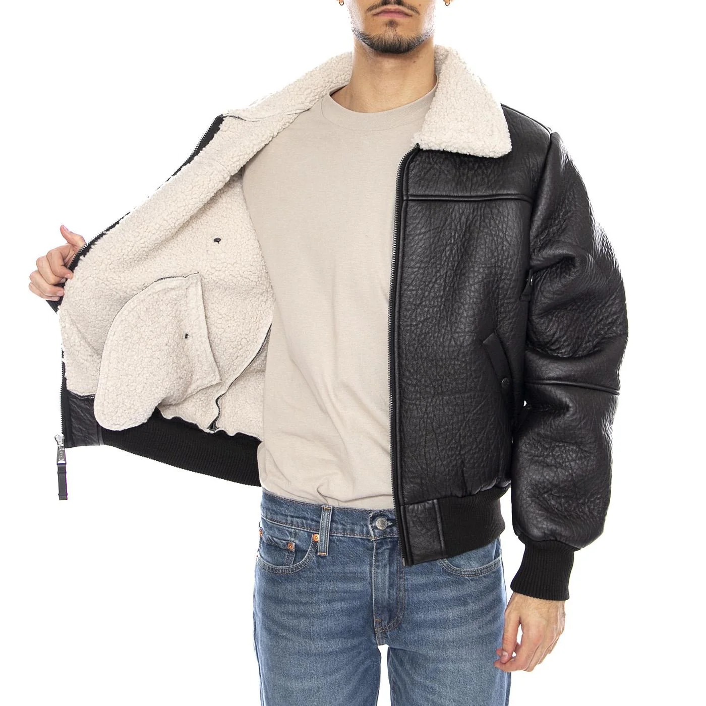 B-15 MOD Jacket -- Black Men's Jacket ALPHA INDUSTRIES - Image 4