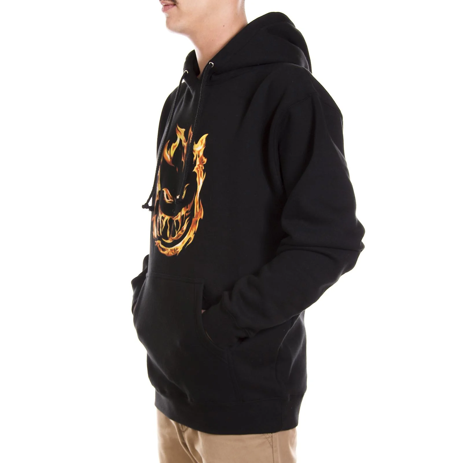 PULLOVER HOODED SWEATSHIRT BLACK - Image 2