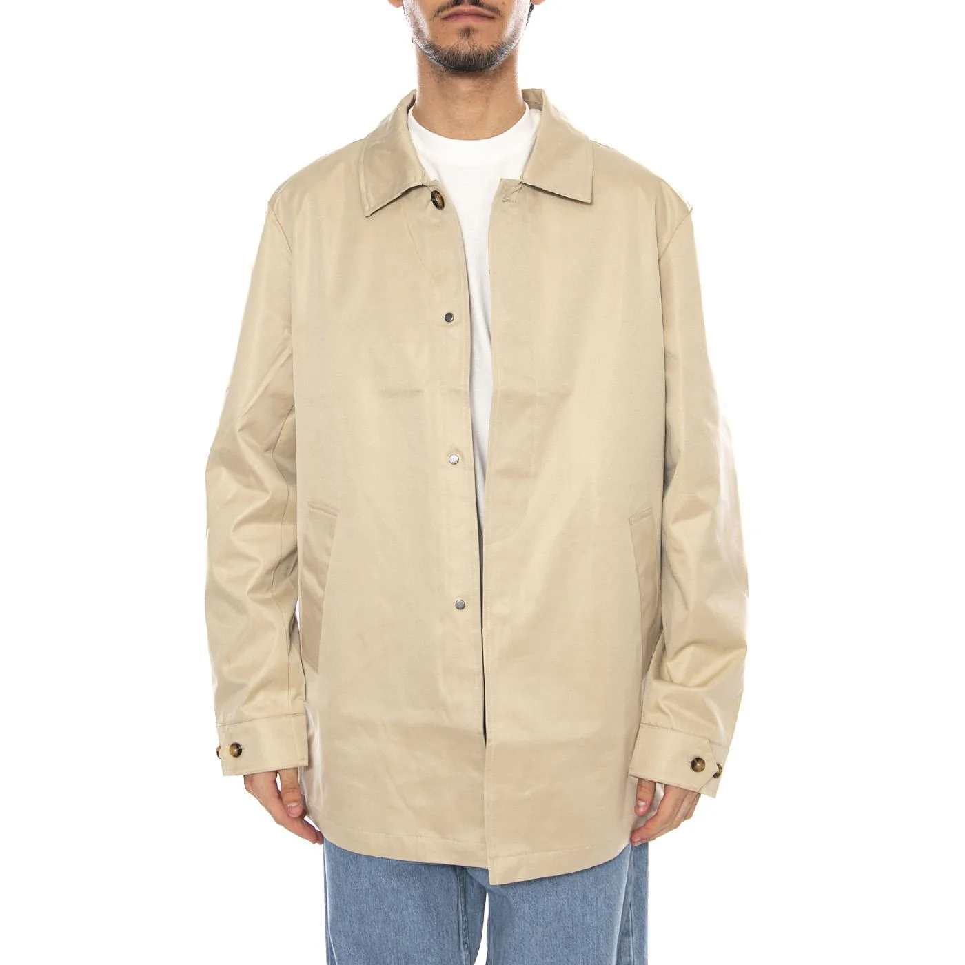 Aquascutum Iconic Caban Beige - Men's Jacket Beige none AQUASCUTUM - Image 2
