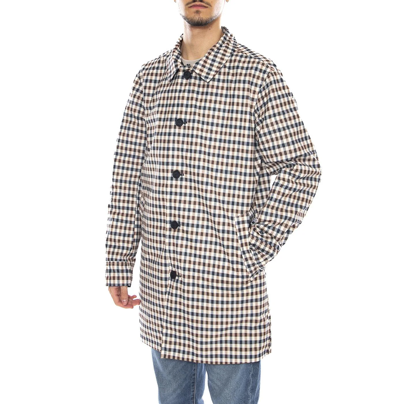 Aquascutum Iconic Reversible Trench -- Men's Trench Coat Blue none AQUASCUTUM - Image 4