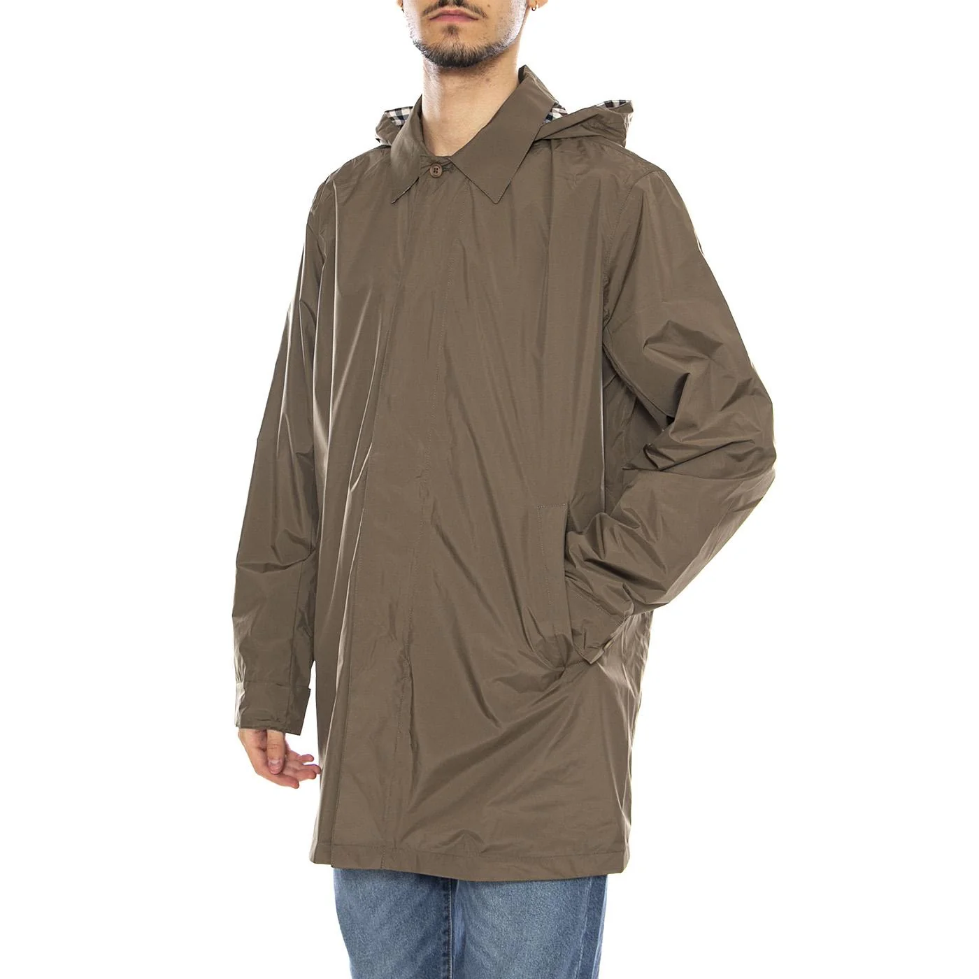 Packable Trench -- Army Green Men's Trench Coat AQUASCUTUM