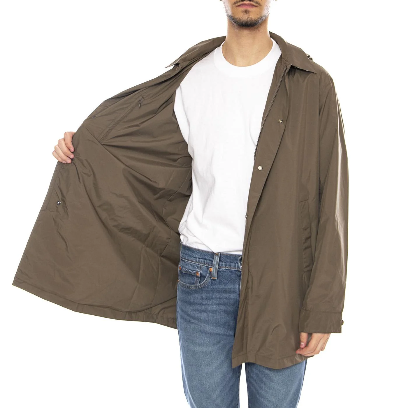Packable Trench -- Army Green Men's Trench Coat AQUASCUTUM - Image 4
