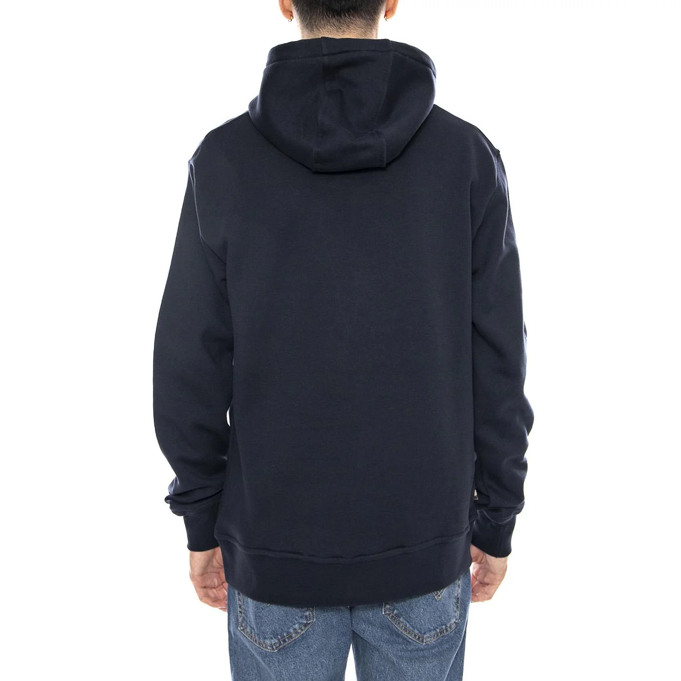 Small Logo Hoodie Fleece -- Men's Navy Hoodie AQUASCUTUM - Image 3