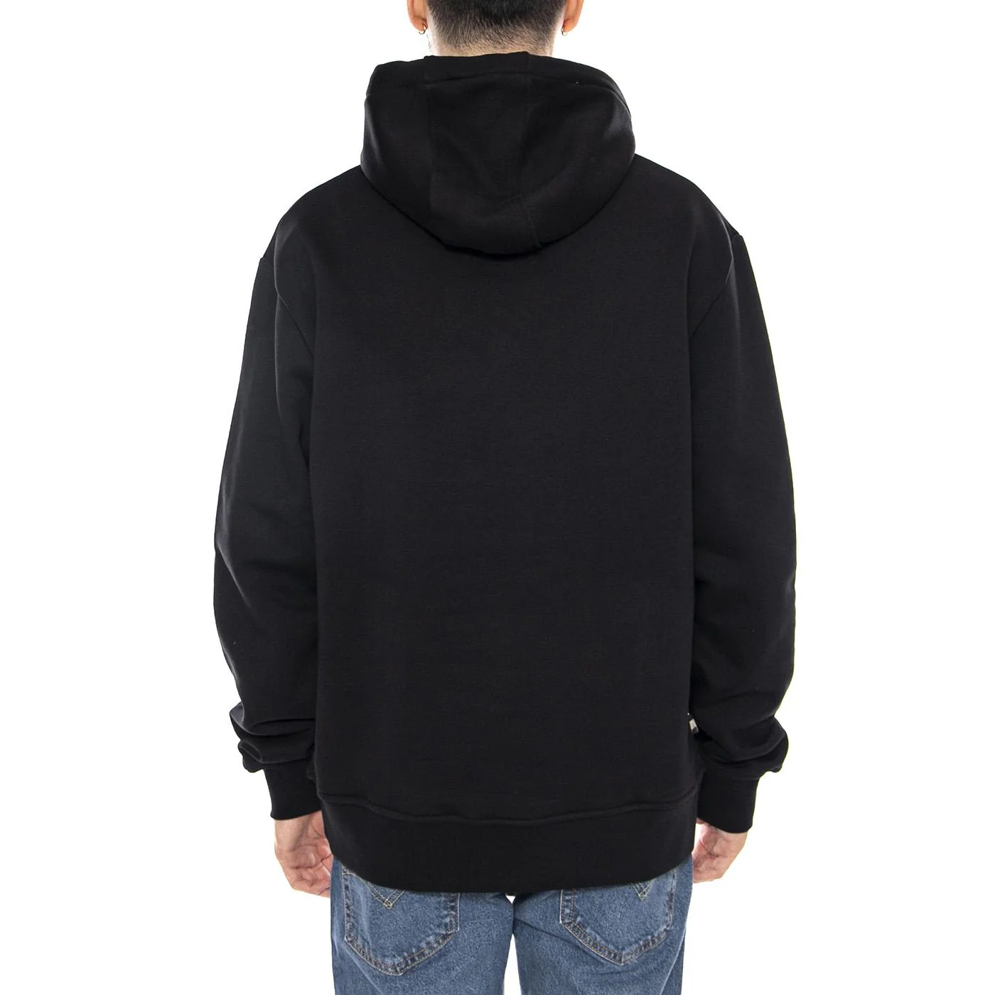 Small Logo Hoodie Fleece -- Black Men's Hoodie AQUASCUTUM - Image 3