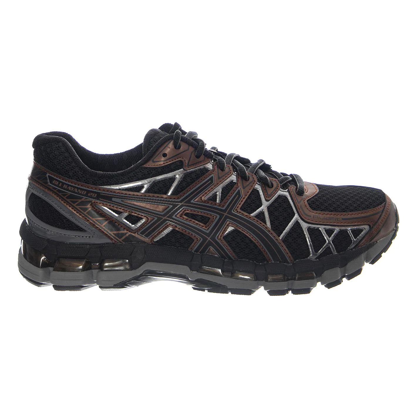 ASICS Gel-Kayano 20 Black/Reddish Brown -- Men's Black Shoes