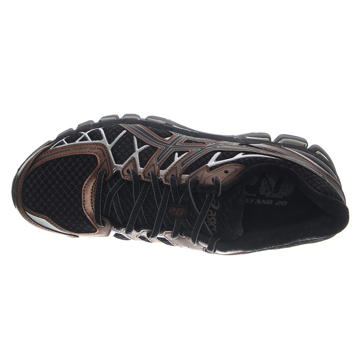 ASICS Gel-Kayano 20 Black/Reddish Brown -- Men's Black Shoes - Image 6