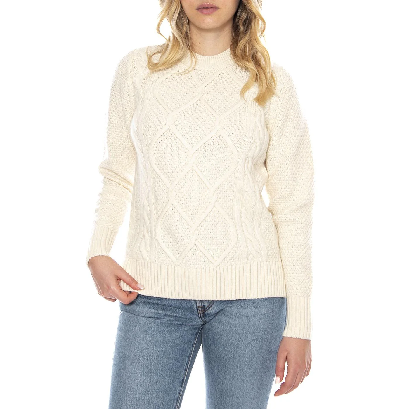 Barbour Burne Crew -- Women's Sweater White Women BARBOUR
