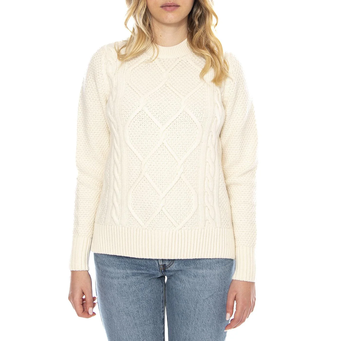 Barbour Burne Crew -- Women's Sweater White Women BARBOUR - Image 2