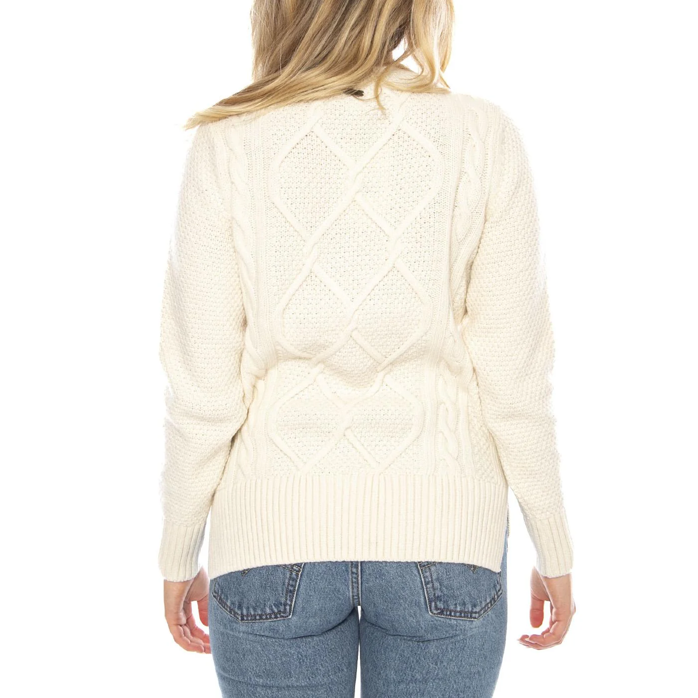 Barbour Burne Crew -- Women's Sweater White Women BARBOUR - Image 3