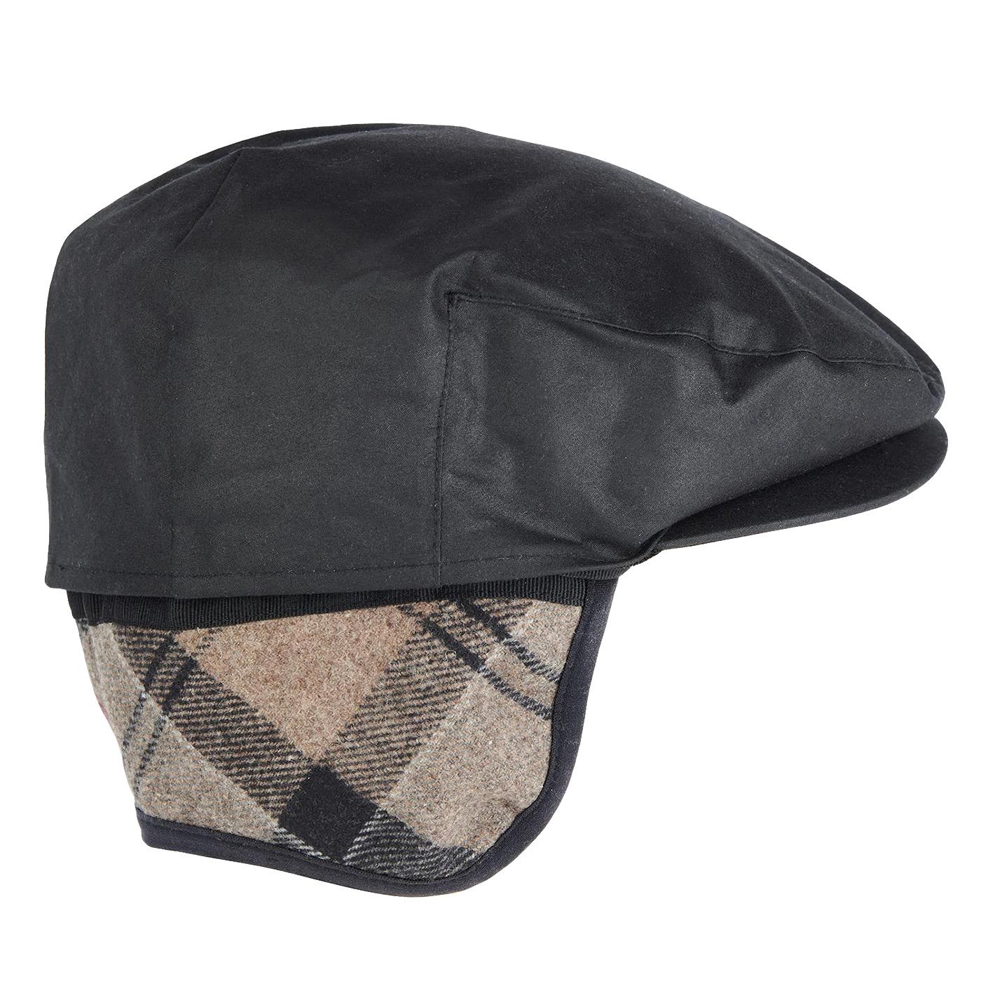 Cheviot Wax Flat Cap Black Winter Dress - Image 3