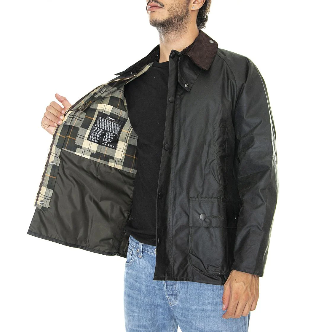 Mens Bedale Wax Jacket Sage - Image 4