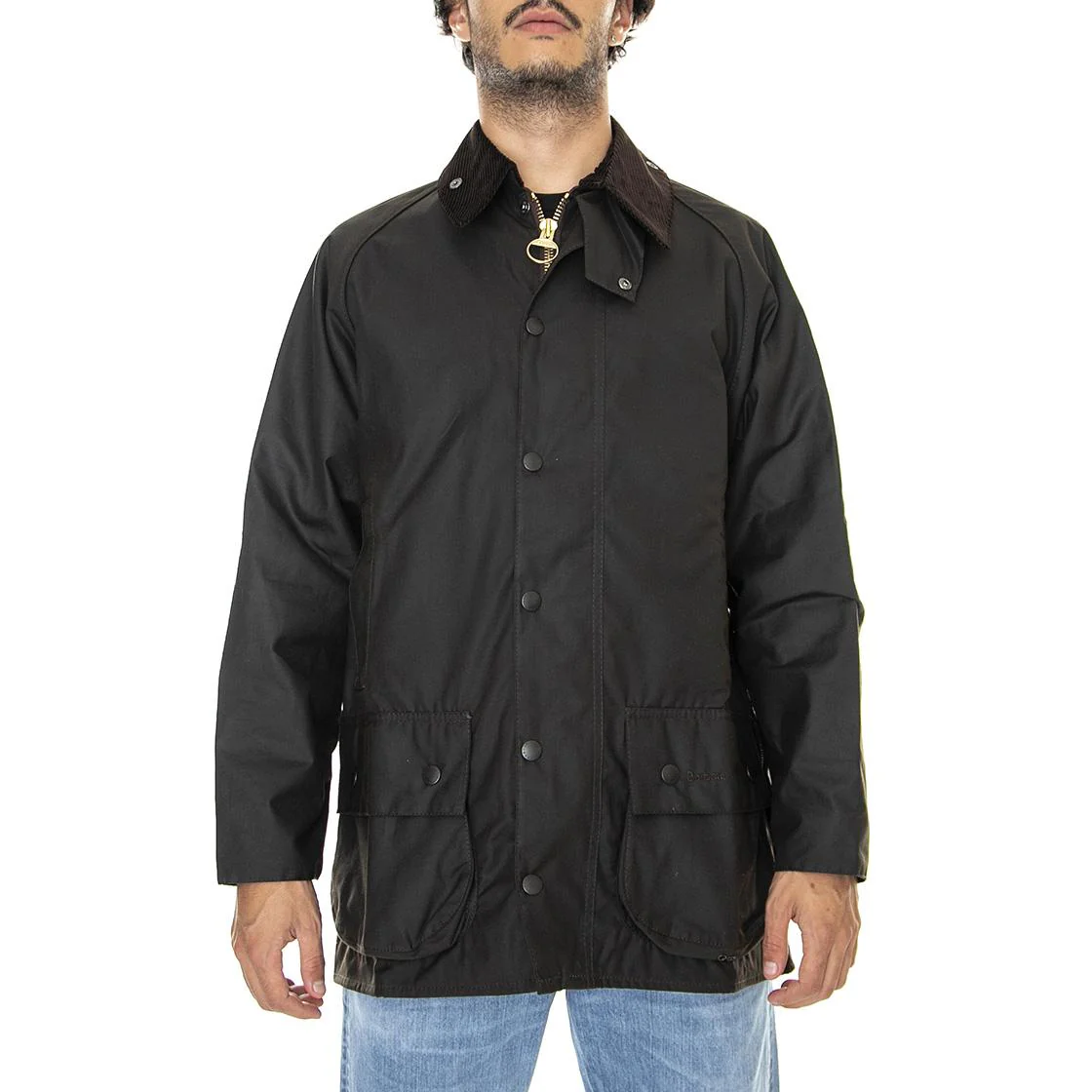 Mens Classic Beaufort Wax Jacket Olive - Image 2
