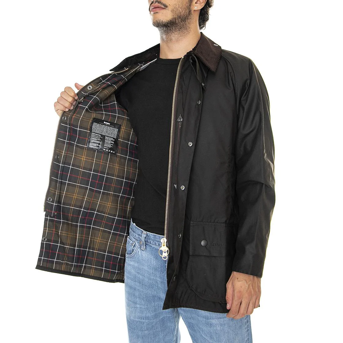 Mens Classic Beaufort Wax Jacket Olive - Image 4