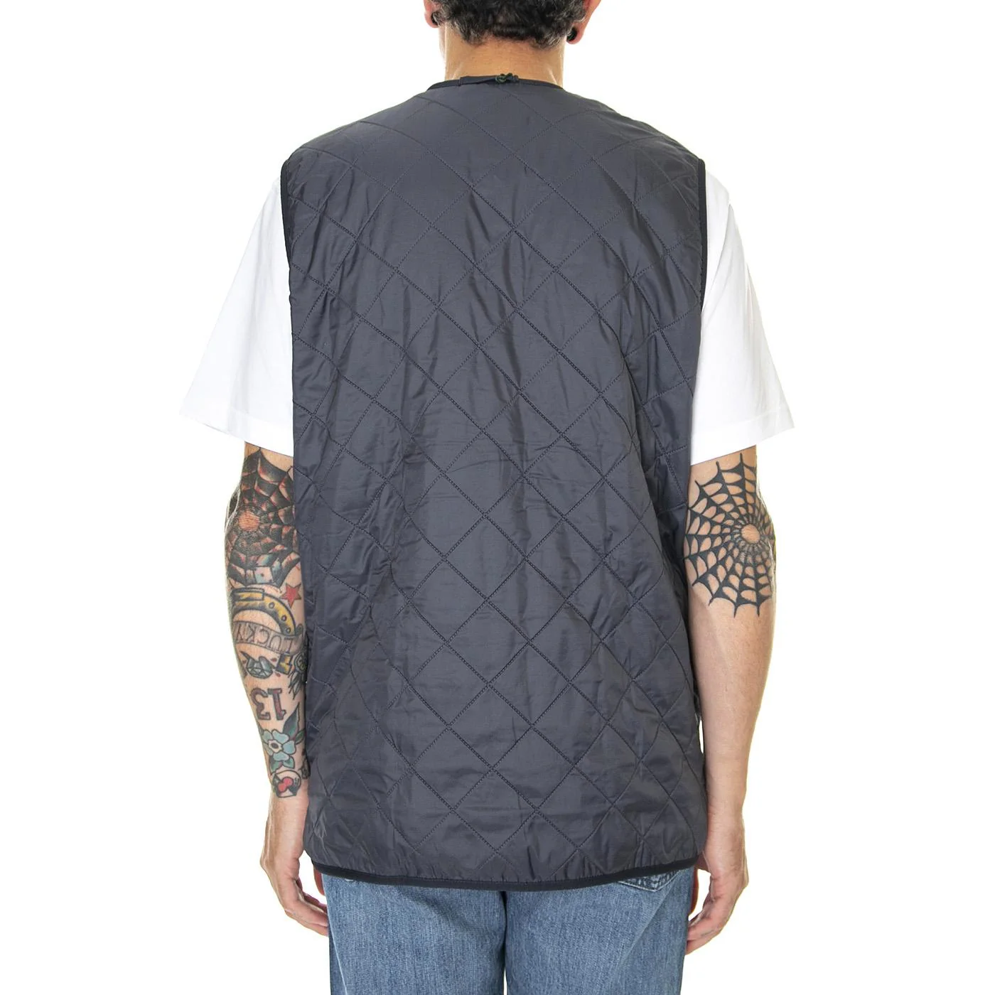 Mens Polarquilt Waistcoat Zip Liner Navy Jacket - Image 4