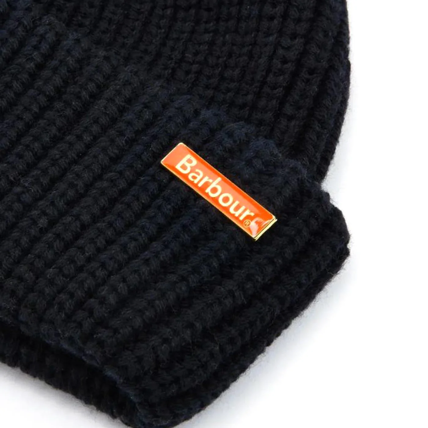Mosely Beanie Black - BARBOUR Men's Black Ribbed Beanie - Image 2