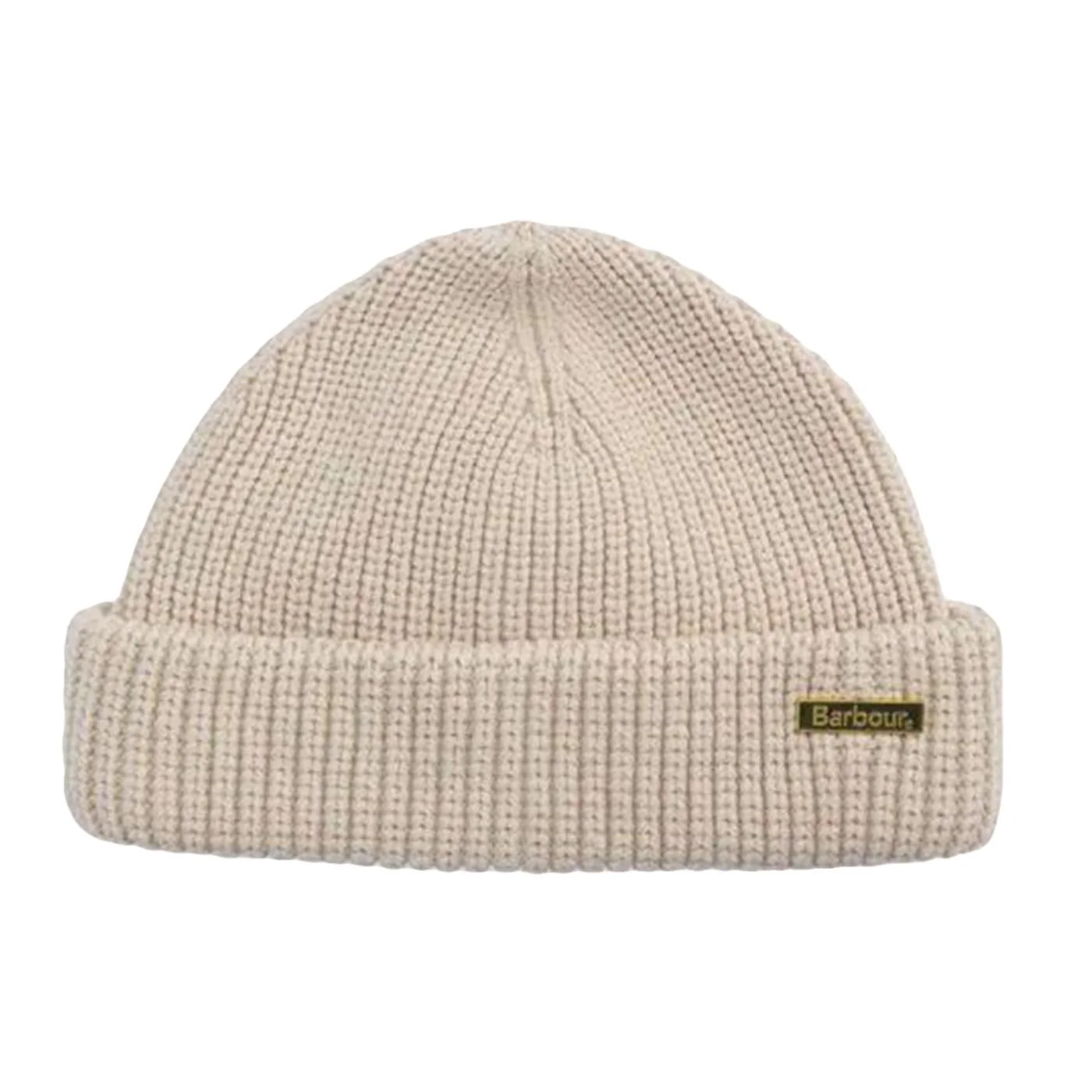 Mosely Beanie Mist - BARBOUR Men's White Ribbed Beanie