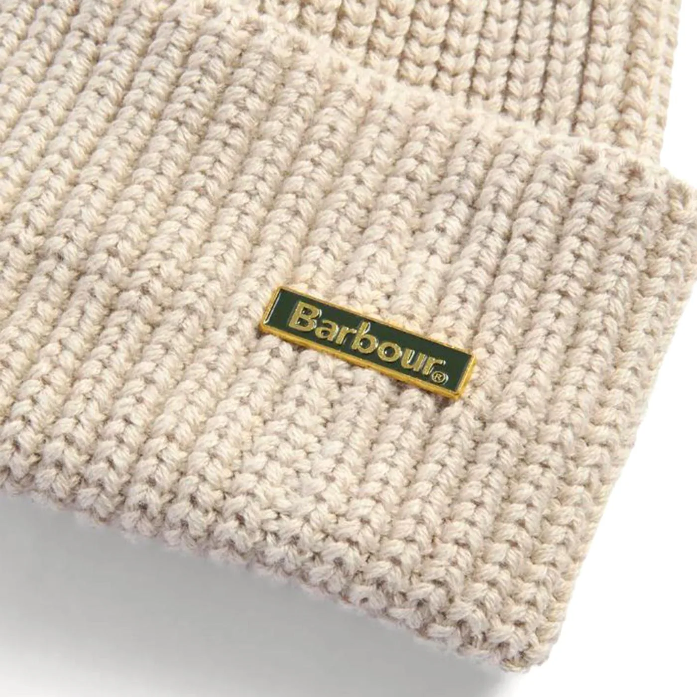 Mosely Beanie Mist - BARBOUR Men's White Ribbed Beanie - Image 2