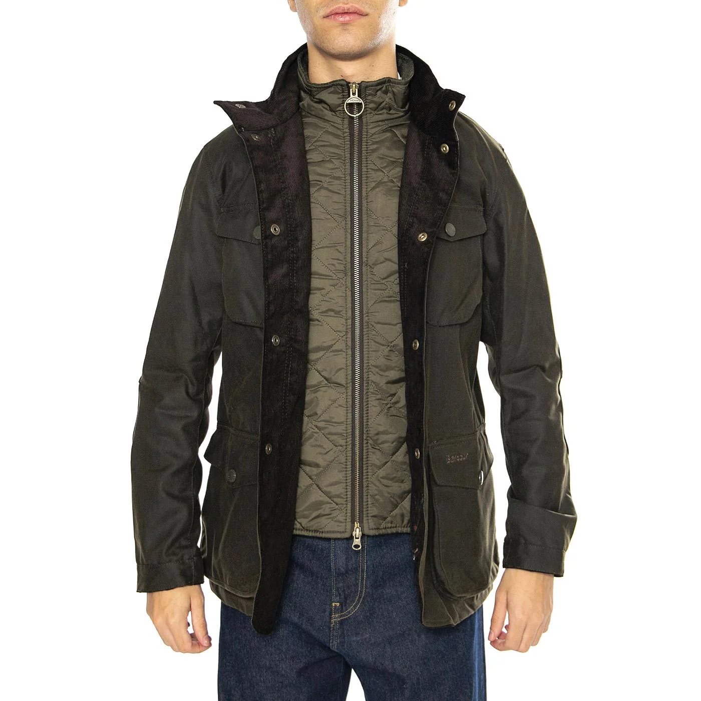 Ogston Wax Jacket Olive - Image 3