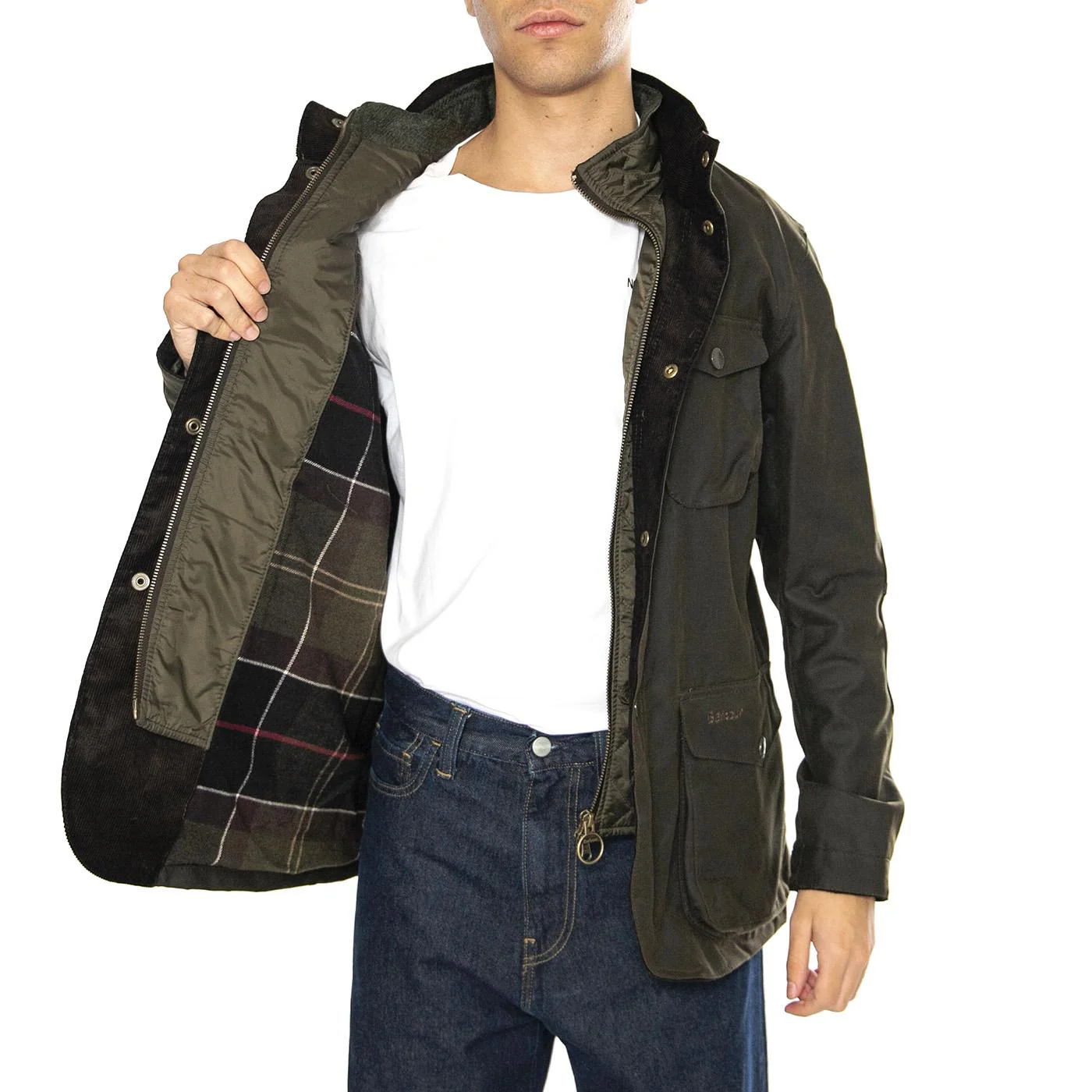 Ogston Wax Jacket Olive - Image 5