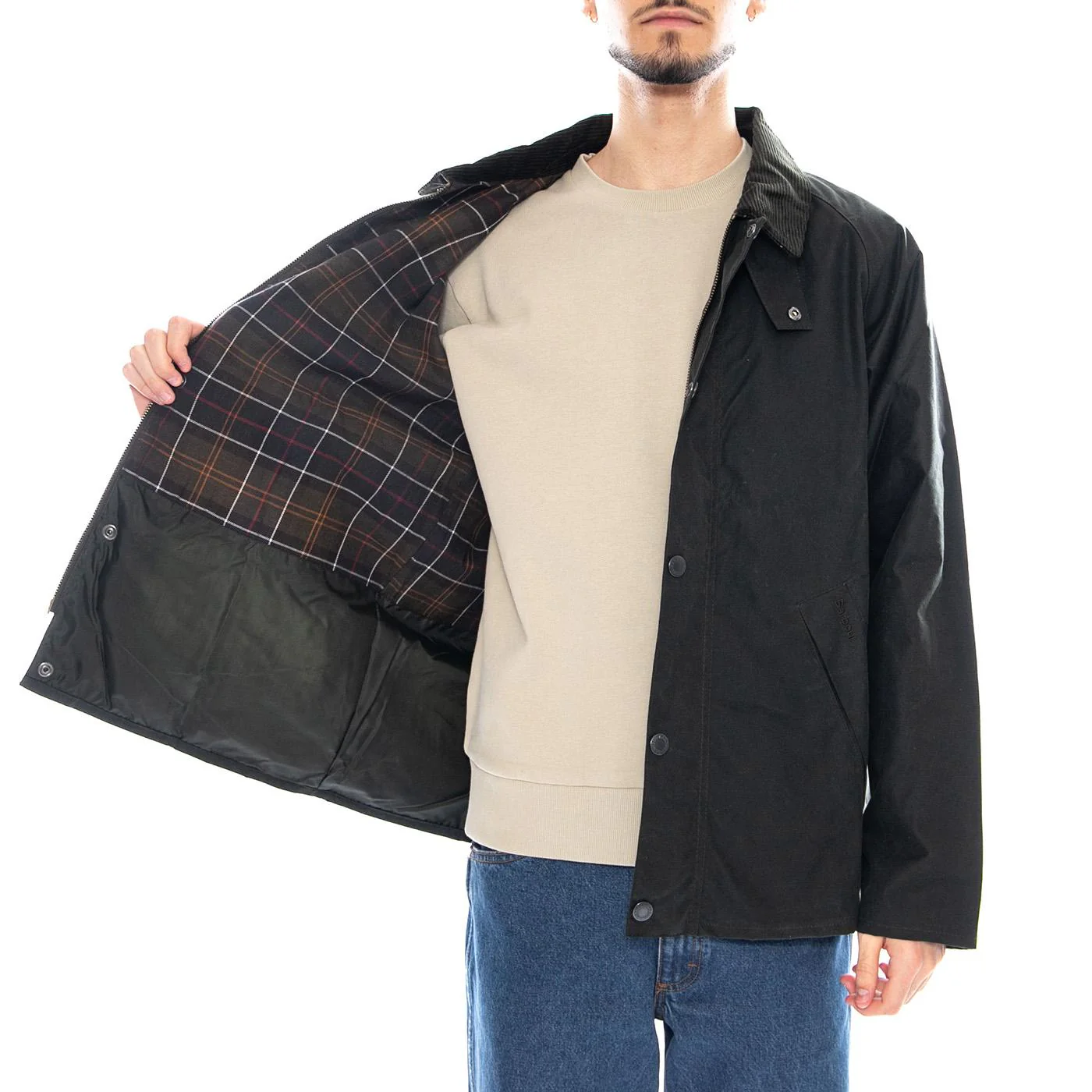 Tracker Wax Jacket - Men's Green Jacket BARBOUR - Image 4