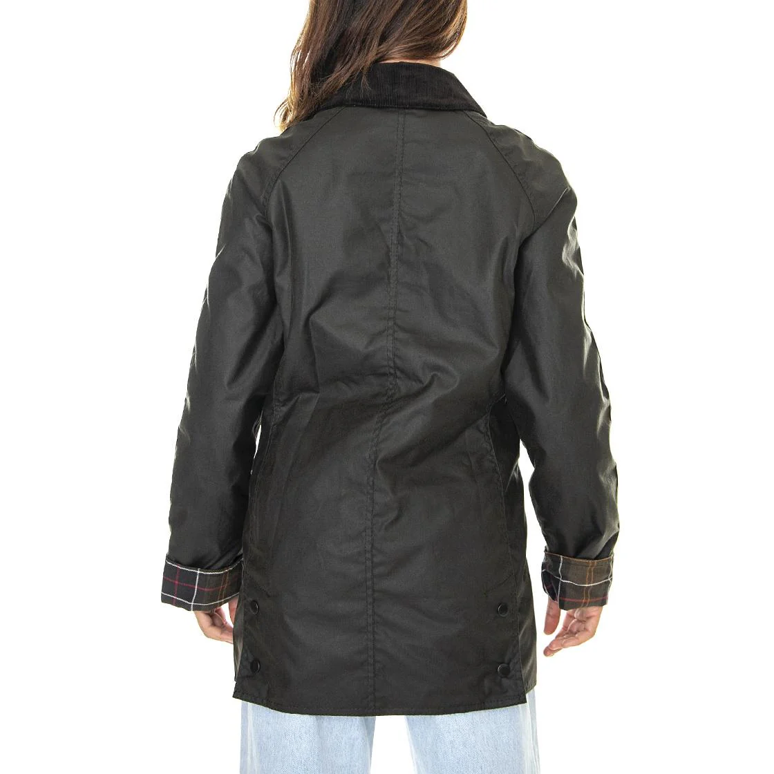 Womens Classic Bedale Wax Jacket Olive - Image 3