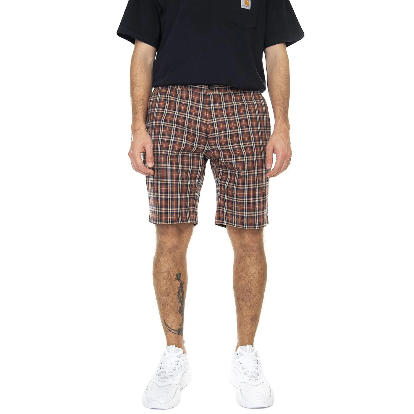 M' Heritage Check Short Brick Red - Image 2