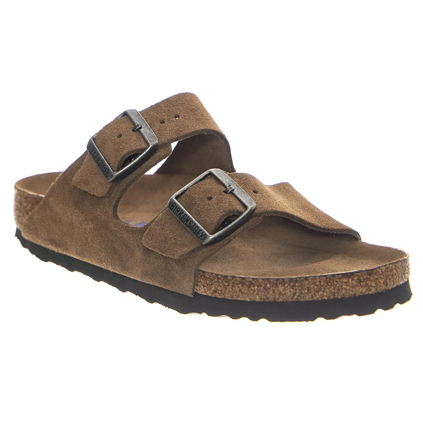 BIRKENSTOCK Arizona SFB Dark Tea, Suede Leather - Brown Men's Sandals - Image 2