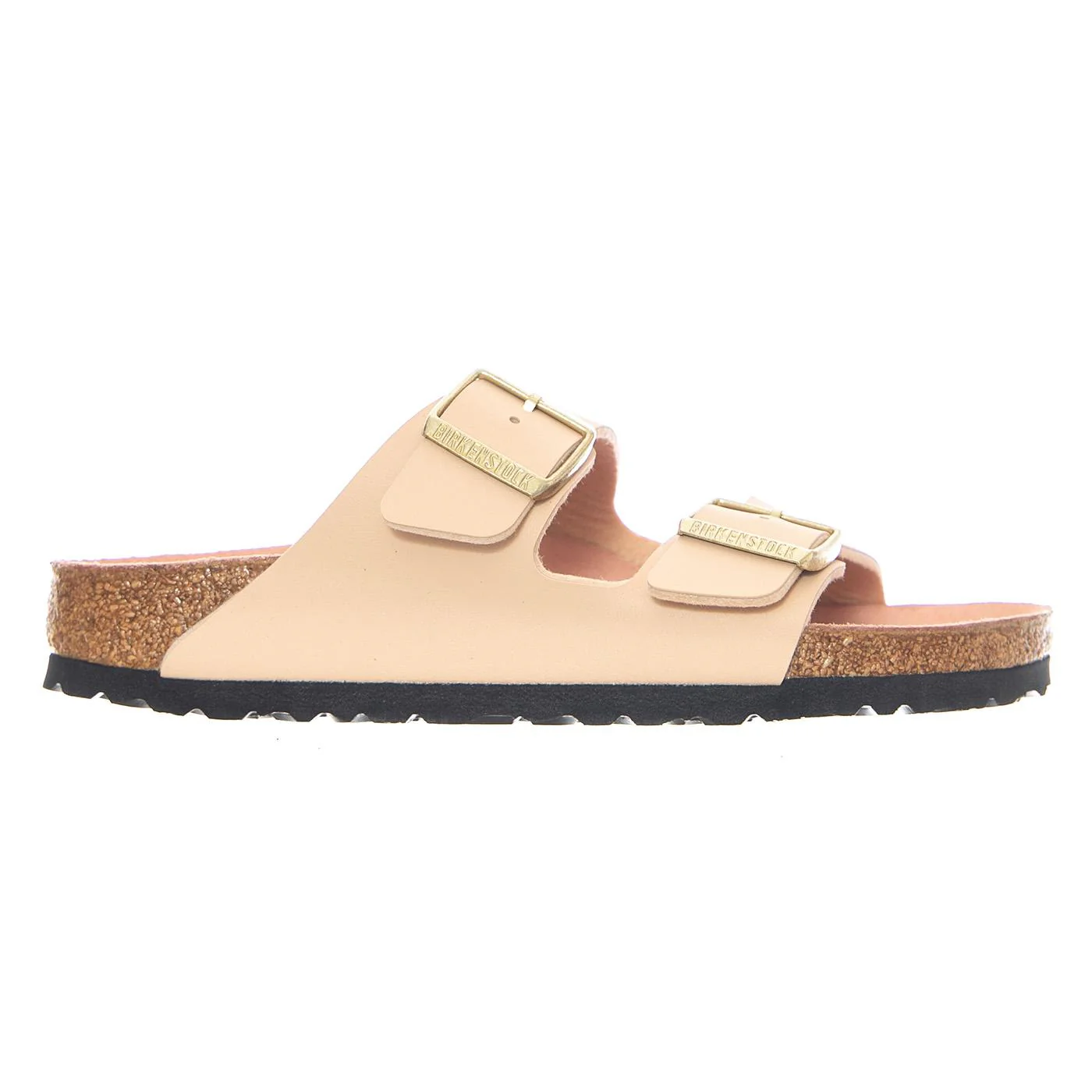 Arizona Triples Birko Flor Narrow Fit New Beige / Pink Clay - Women's Beige Sandals BIRKENSTOCK