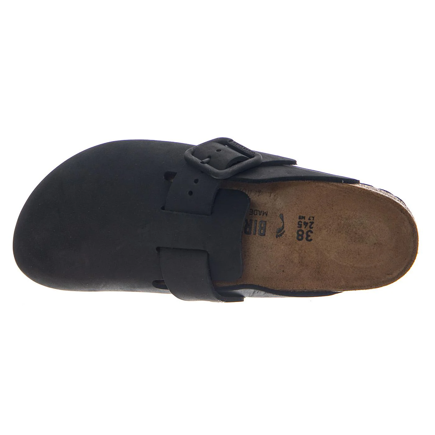 BOSTON WB NUBUCK LEATHER NARROW FIT BLACK - Sandali Uomo / Donna Neri Uomo BIRKENSTOCK - Image 6