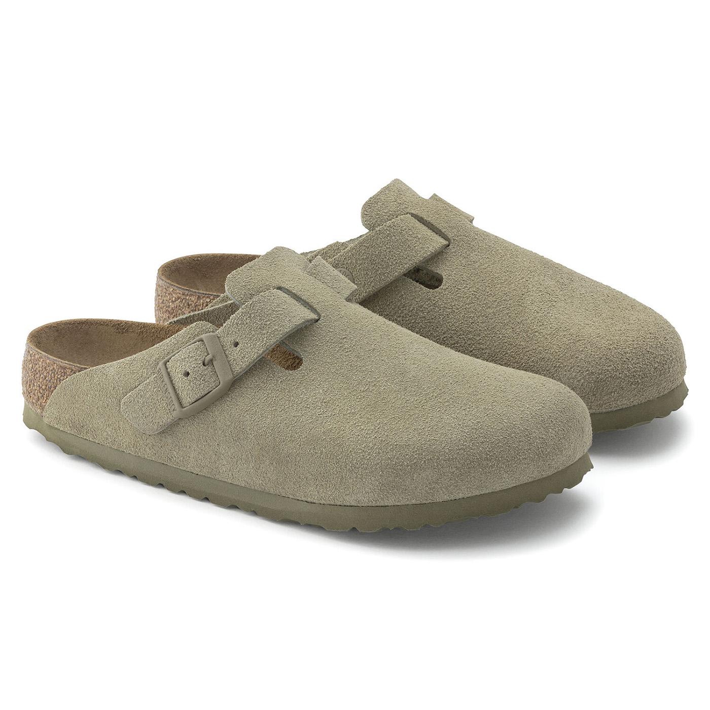 M' Boston Faded Khaki Suede Leather Sandals - Image 4
