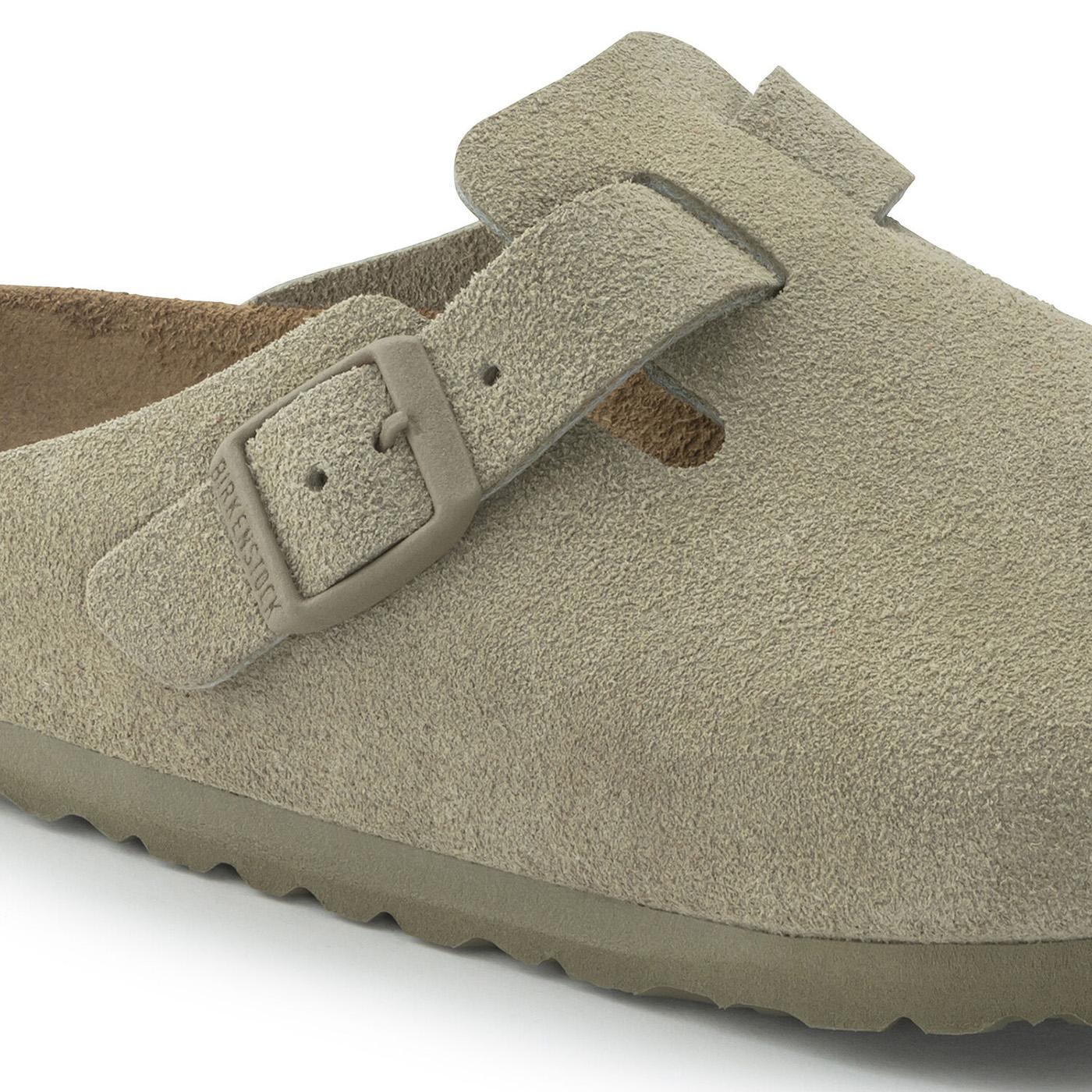 M' Boston Faded Khaki Suede Leather Sandals - Image 6