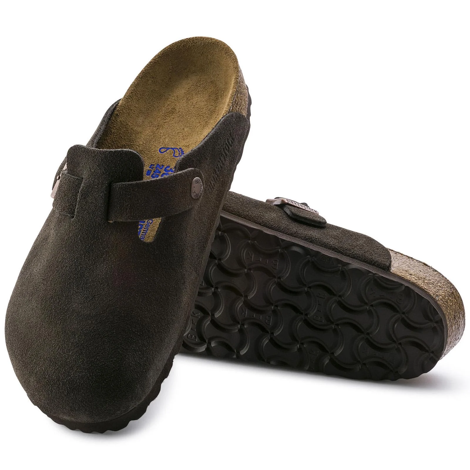 Mens Boston Soft Footbed Mocha Brown Sandals - Narrow Fit - Image 2