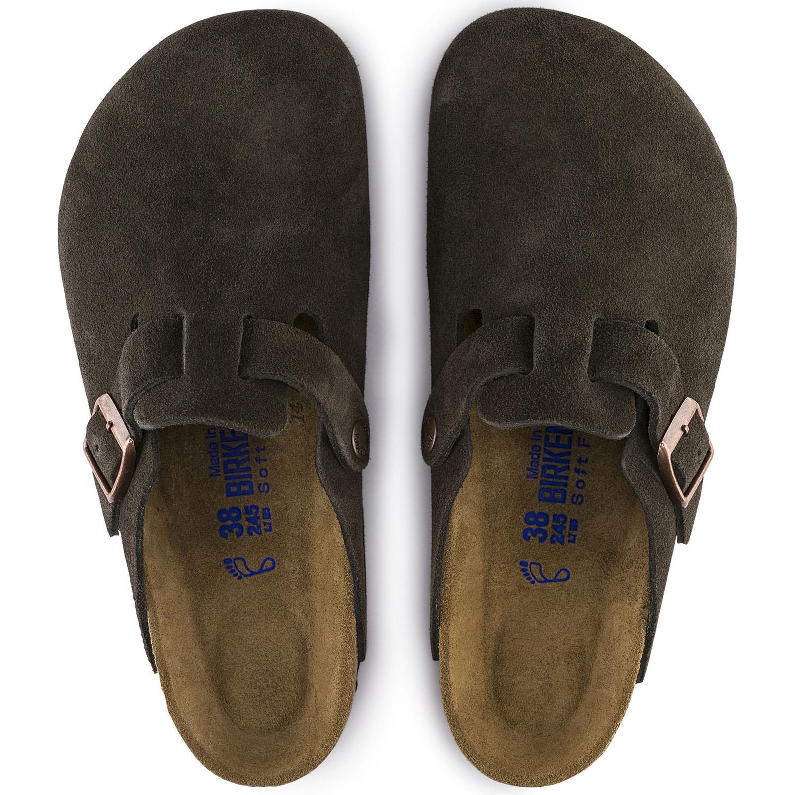 Mens Boston Soft Footbed Mocha Brown Sandals - Narrow Fit - Image 3