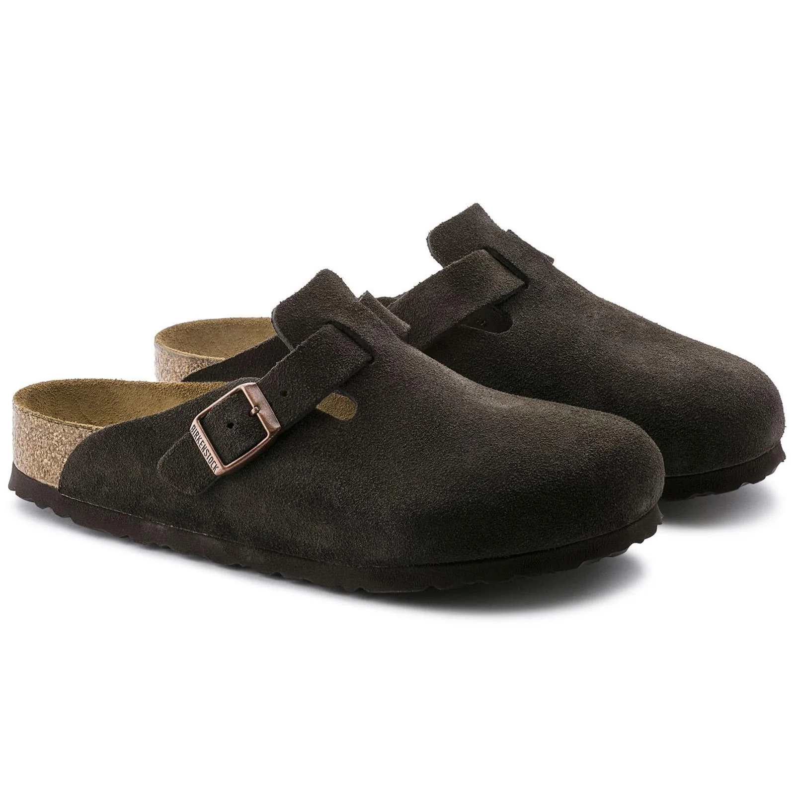 Mens Boston Soft Footbed Mocha Brown Sandals - Narrow Fit - Image 4