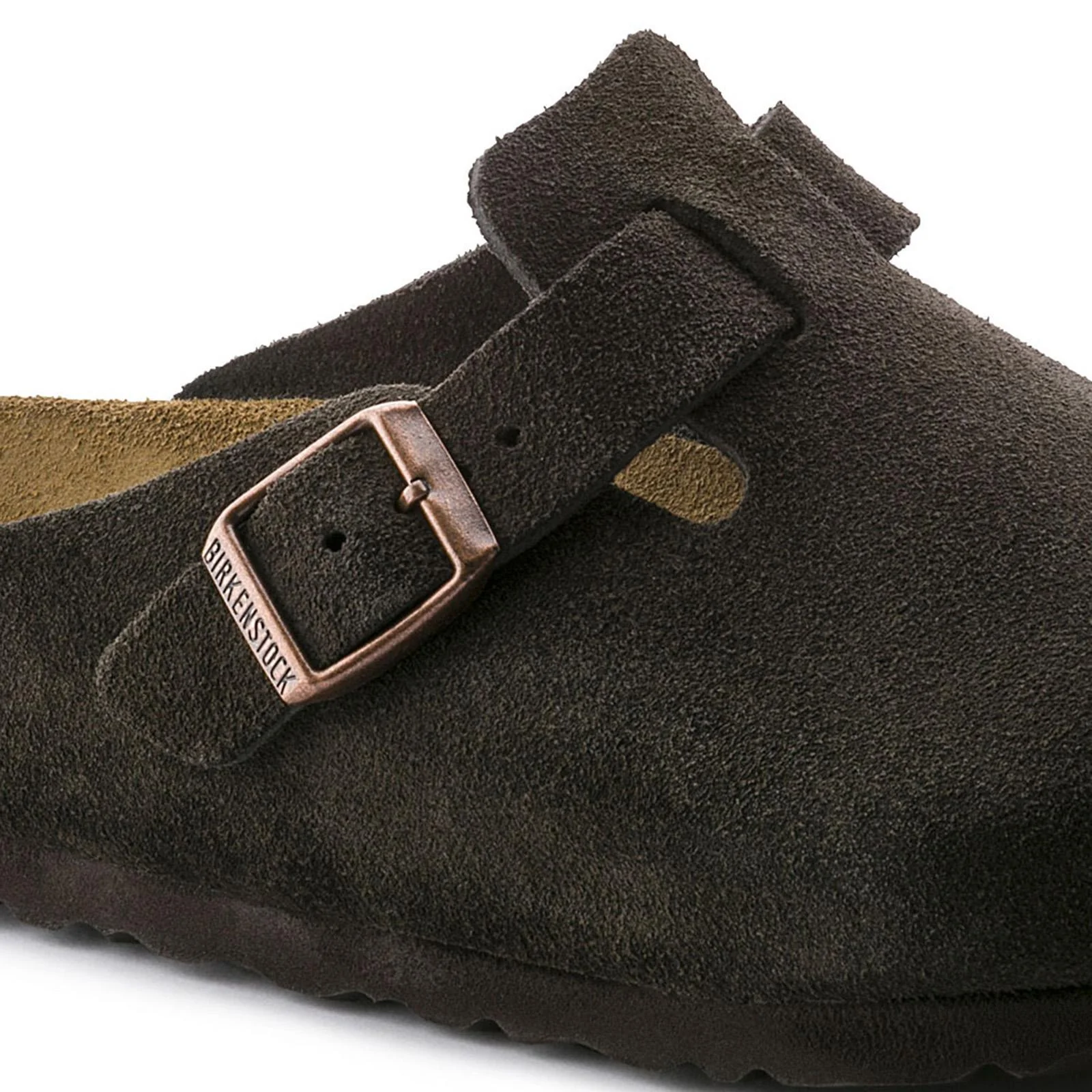 Mens Boston Soft Footbed Mocha Brown Sandals - Narrow Fit - Image 6