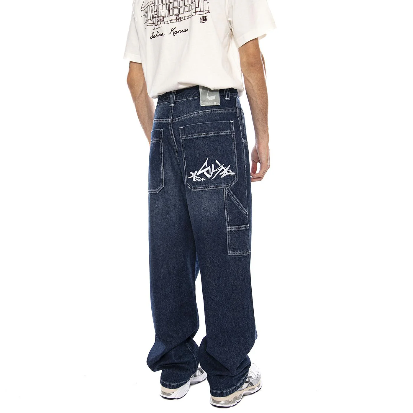 Baggy T. Denim Blue Lav Used Dark - Men's Denim Jeans Pants Blue Men's BLUESKIN - Image 3