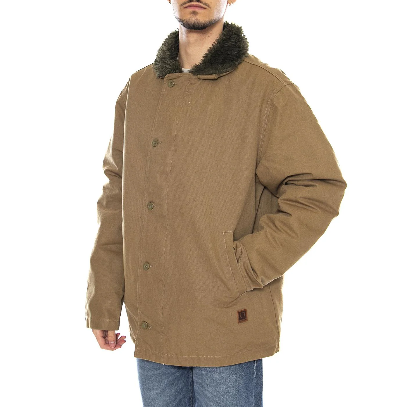 20th Anniversary Mast Jacket -- Olive Surplus Brown Men's Jacket BRIXTON