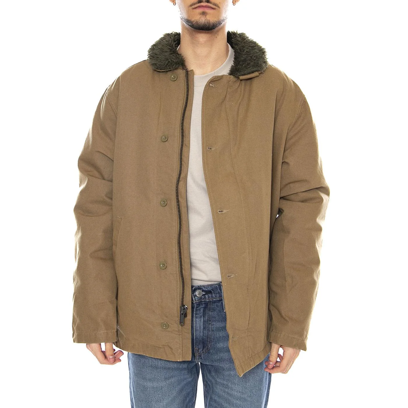 20th Anniversary Mast Jacket -- Olive Surplus Brown Men's Jacket BRIXTON - Image 2