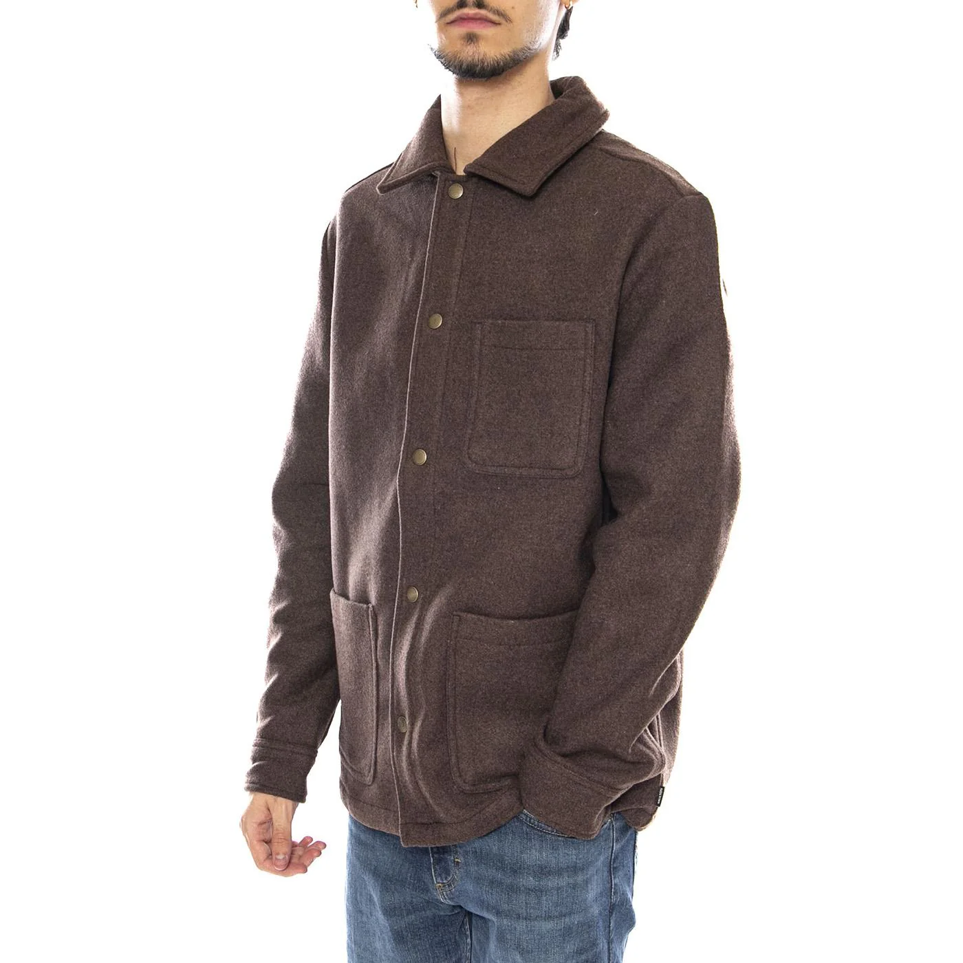 Brixton Shop Chore Coat - Men's Brown Jacket BRIXTON