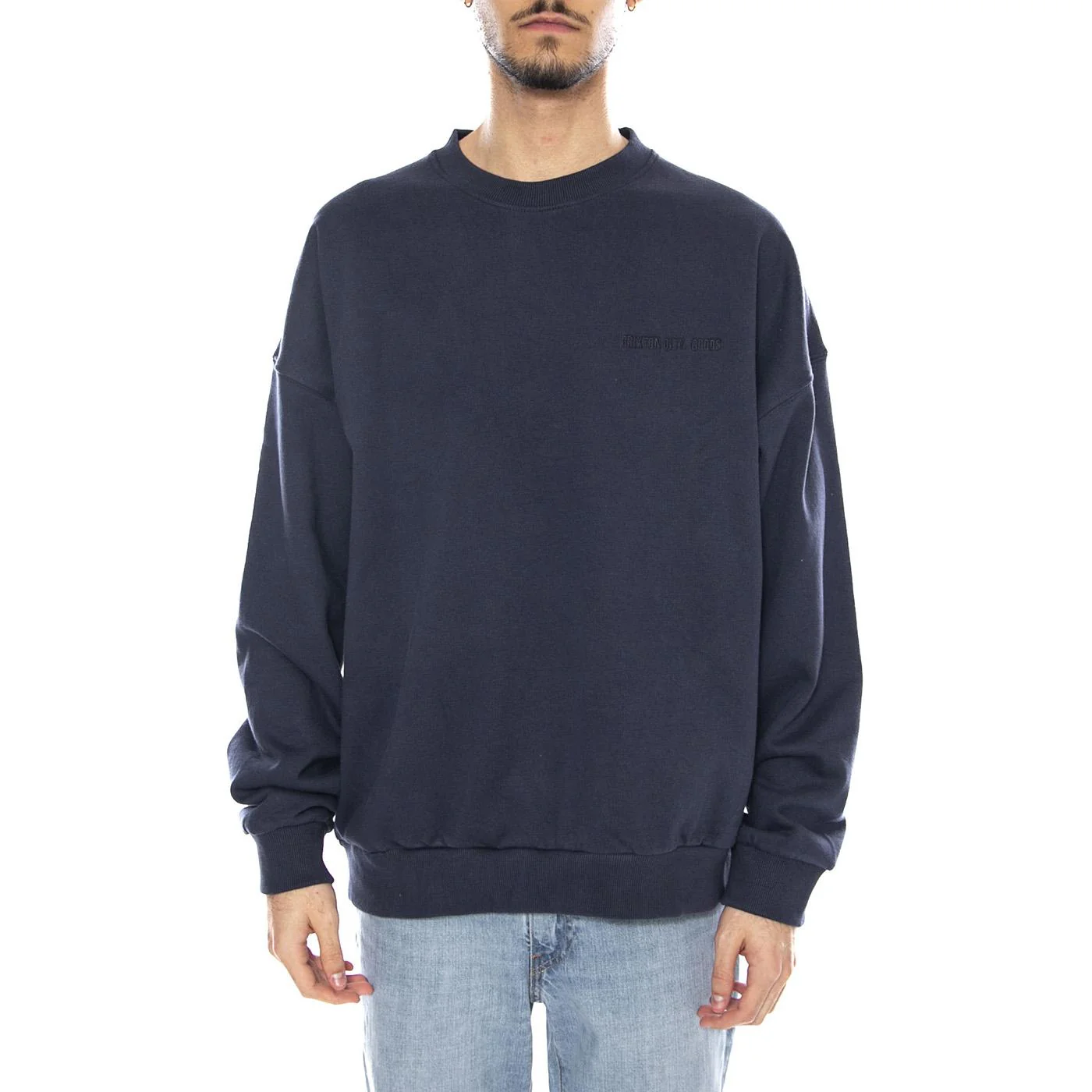 Embroidered Heavy Weight Crew -- Men's Sweater Washed Navy Blue Men's BRIXTON - Image 2