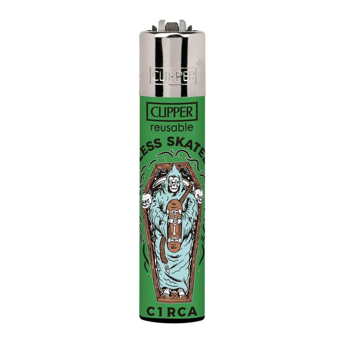 Clipper Circa - God Bless Skateboard Green / Multi Lighter