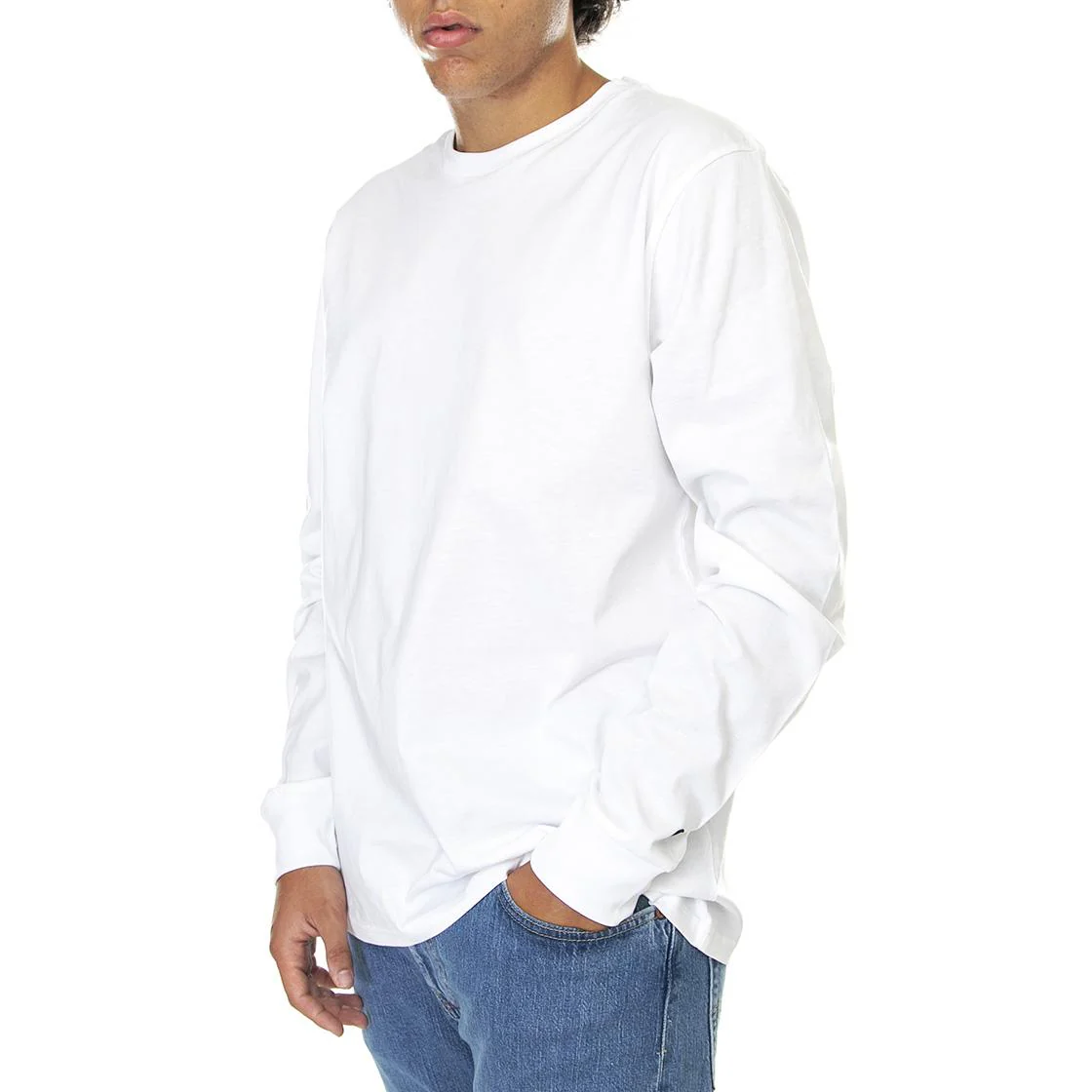 L/S Base T-Shirt White / Black