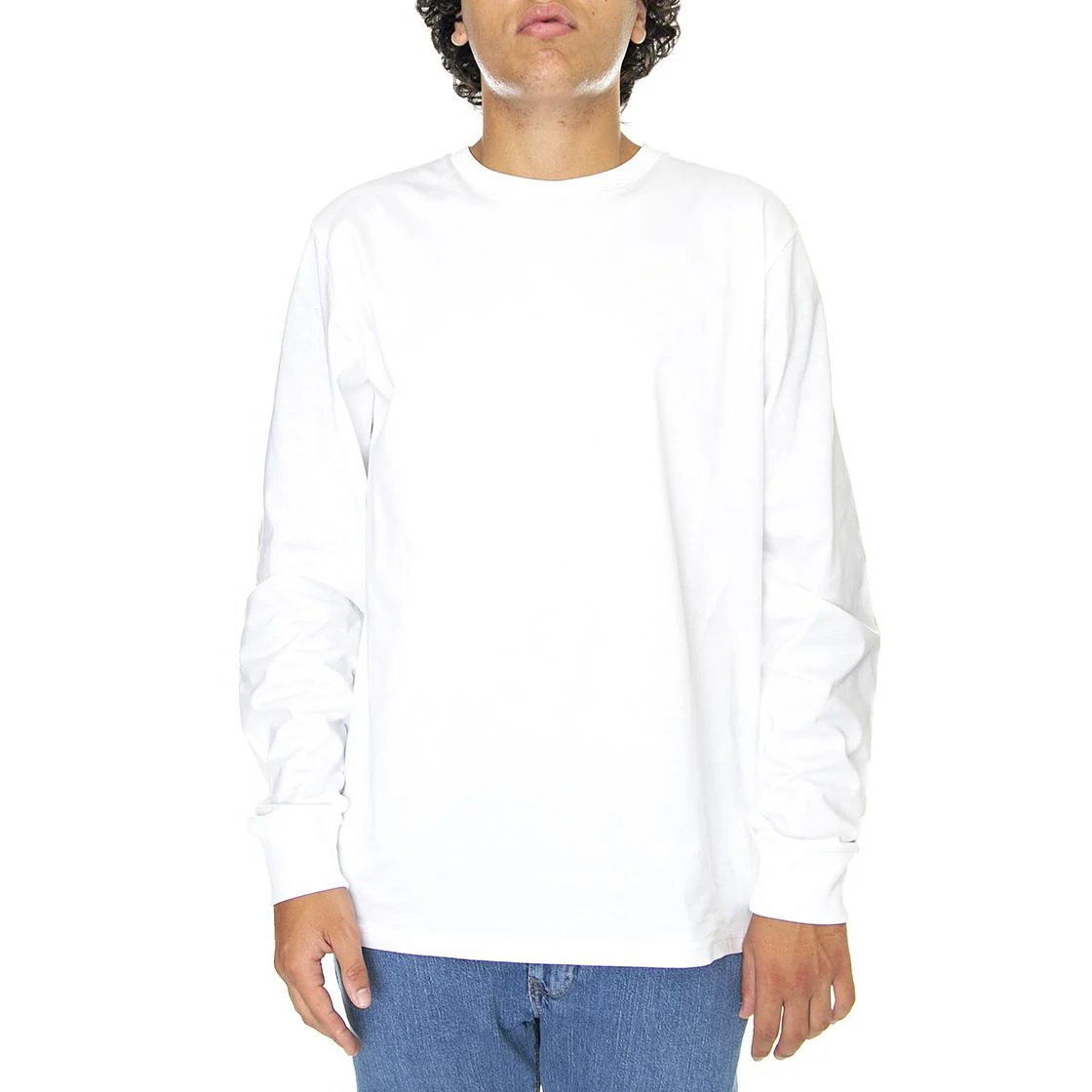 L/S Base T-Shirt White / Black - Image 2