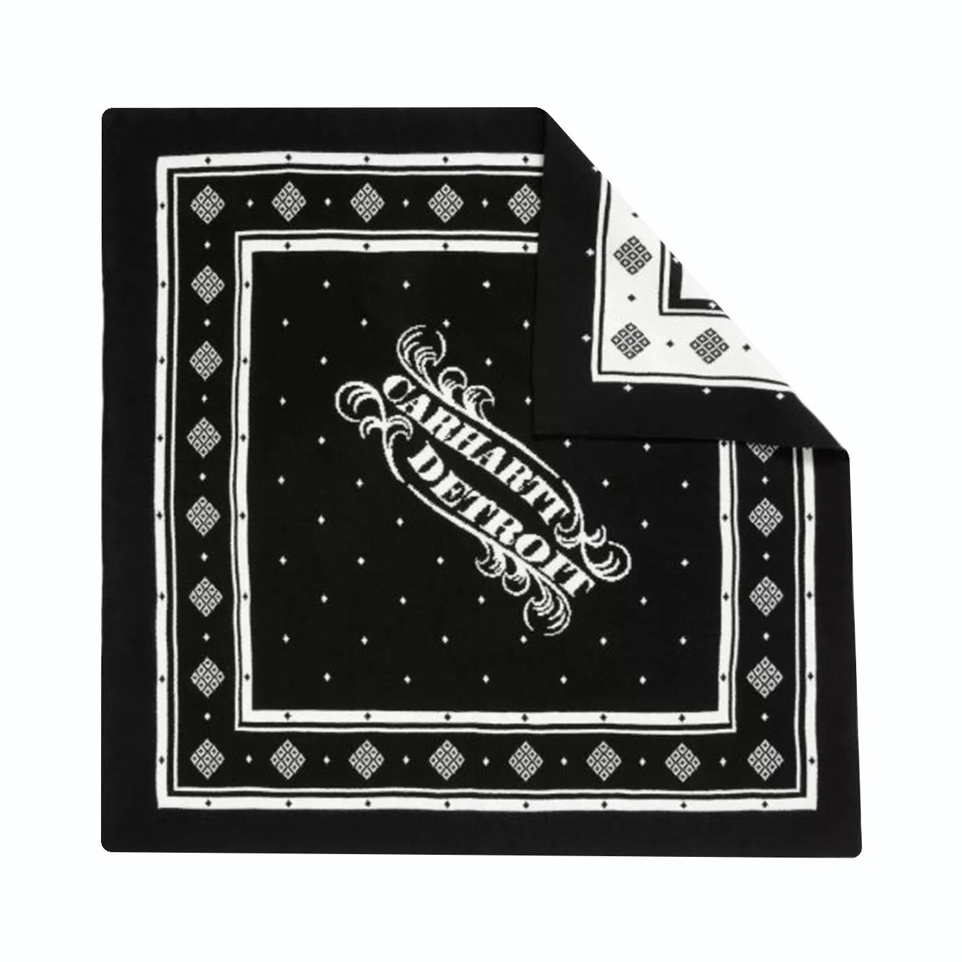 3 One 3 Bandana Black / Wax - Black Bandana CARHARTT WIP ACCESSORIES - Image 2