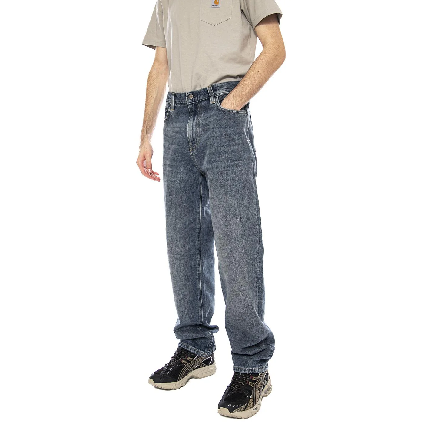 Aaron Pant Blue Denim -- Men's Blue Jeans CARHARTT WIP