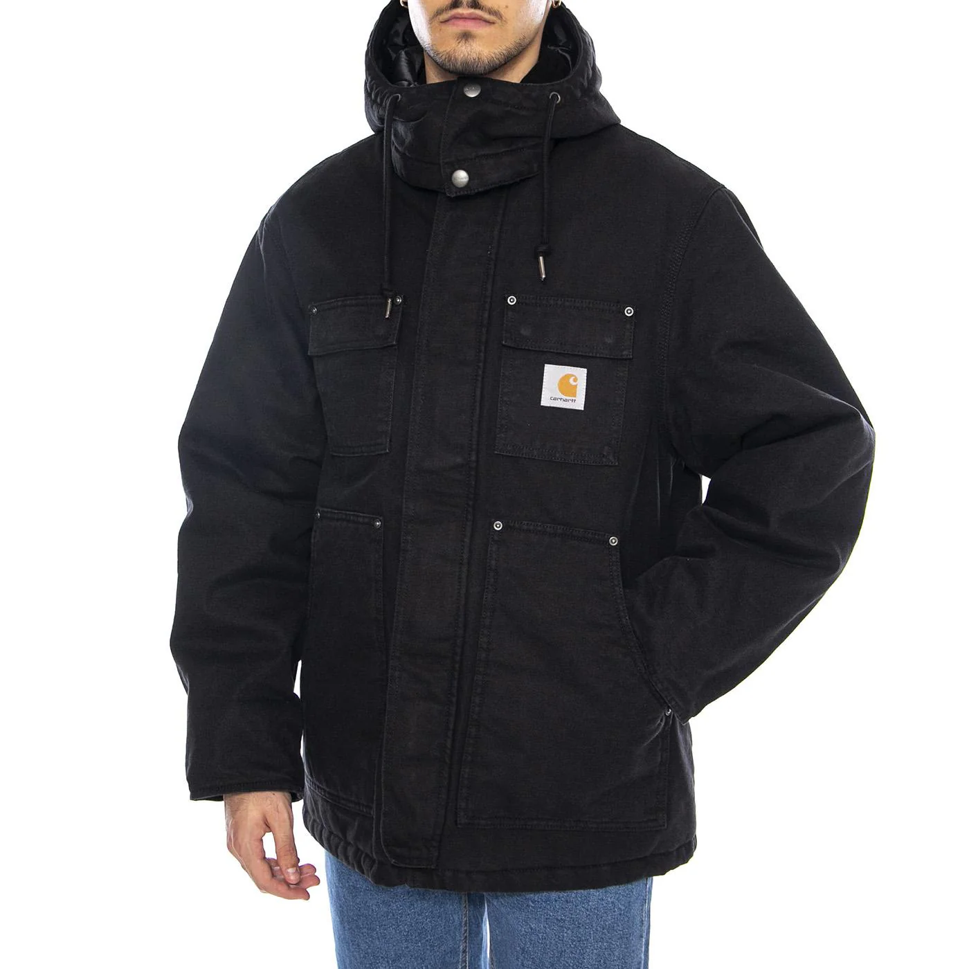Ambel Coat Black / Black - Men's Hooded Jacket Black Men's CARHARTT WIP