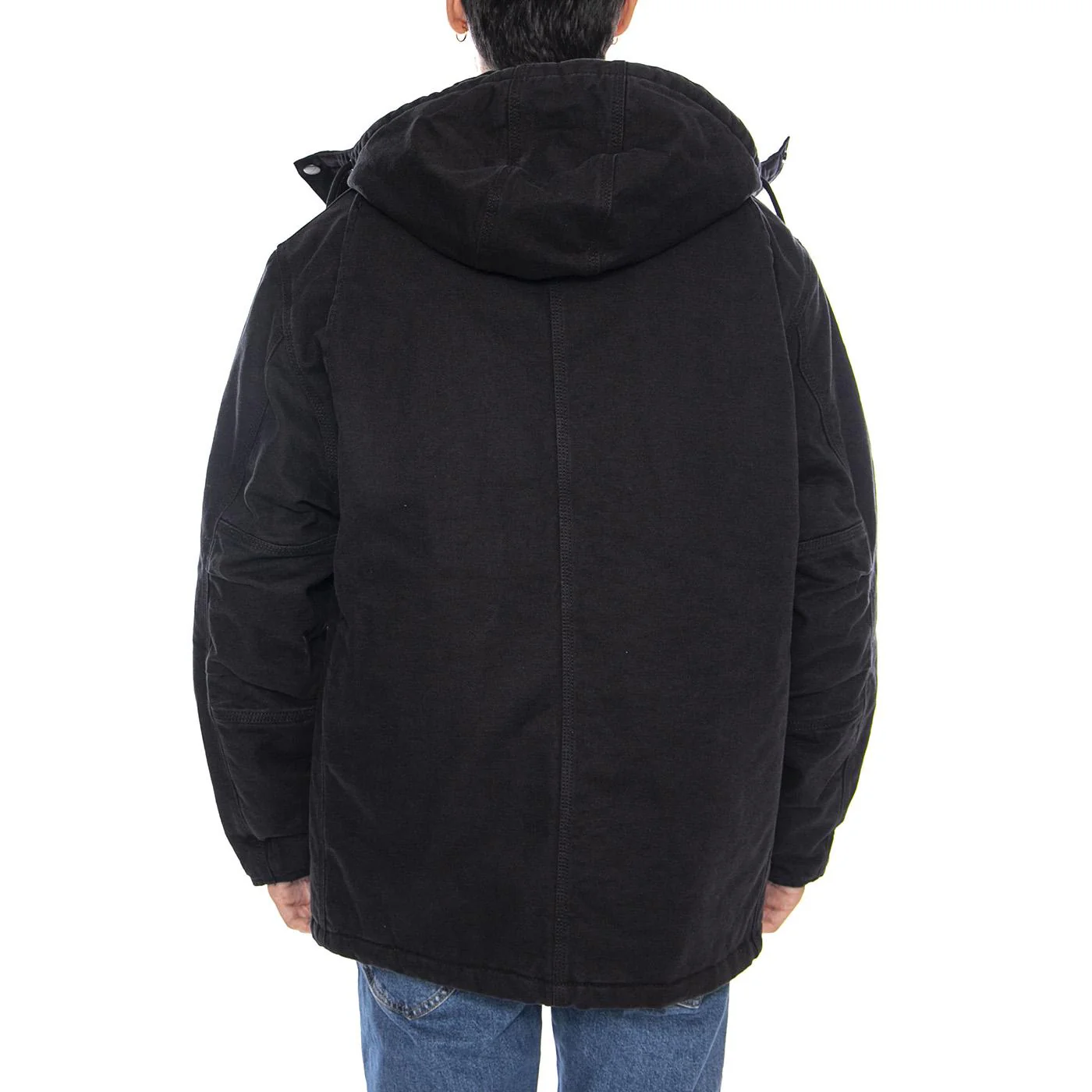 Ambel Coat Black / Black - Men's Hooded Jacket Black Men's CARHARTT WIP - Image 3