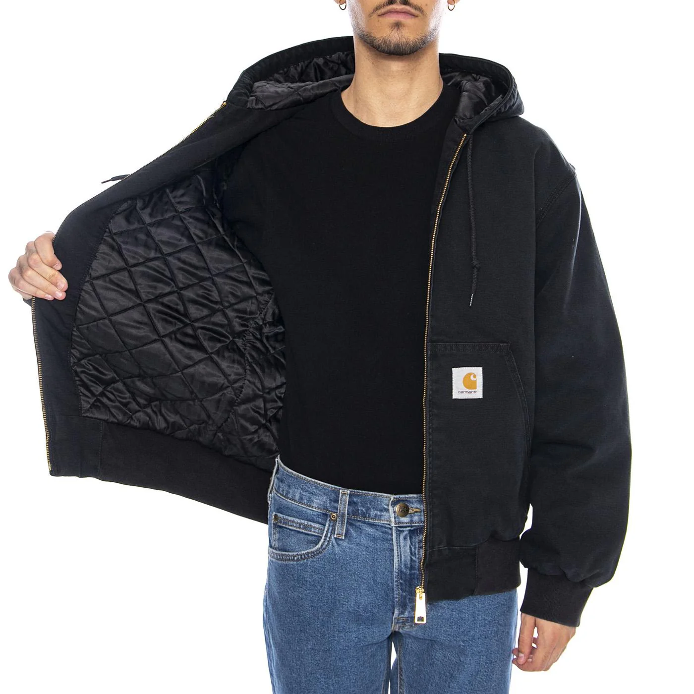 Autumn / Winter - OG Active' Jacket Black - Men's Black Hooded Jacket CARHARTT WIP - Image 4