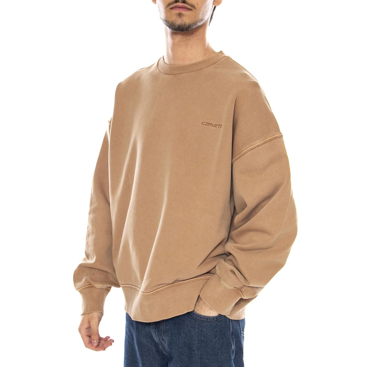 Benton Sweat Peanut - Men's Crewneck Sweatshirt Beige Men's CARHARTT WIP